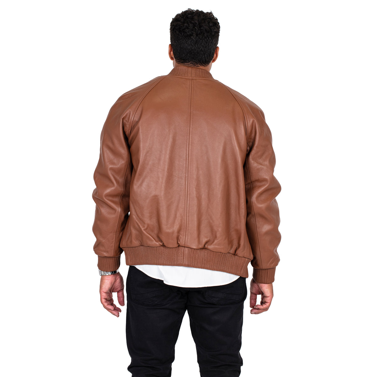 Jakewood 1051 Brick Genuine Lambskin Baseball Varsity Jacket