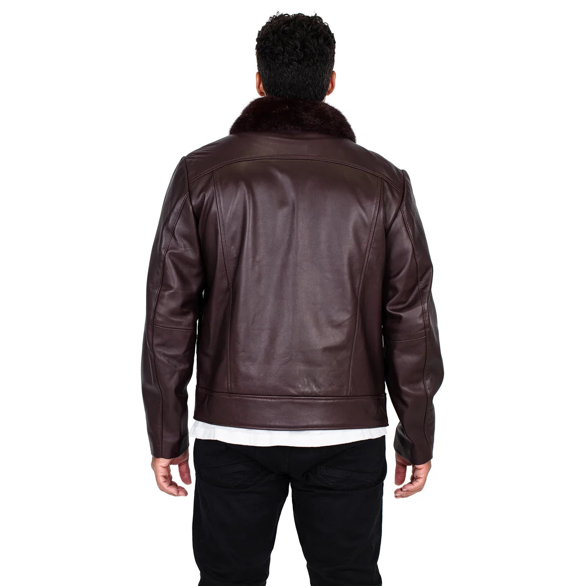 Jakewood 7510 Brown Genuine Alligator/Mink/Lambskin Leather Jacket