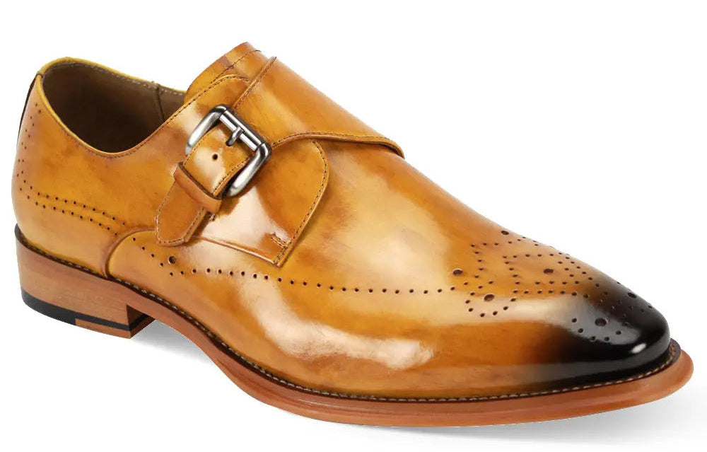 Giovanni Jeffery Scotch Genuine Leather Monk Strap Shoes