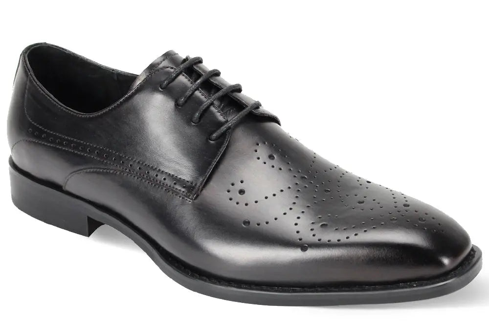 Giovanni Joel Black Genuine Leather Oxfords