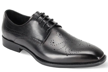 Giovanni Joel Black Genuine Leather Oxfords