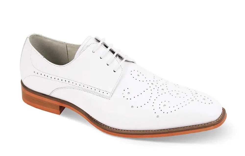 Giovanni Joel White Genuine Leather Oxfords