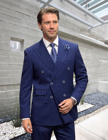 Statement Kelly Navy Super 200's Italian Wool / Cashmere Suit