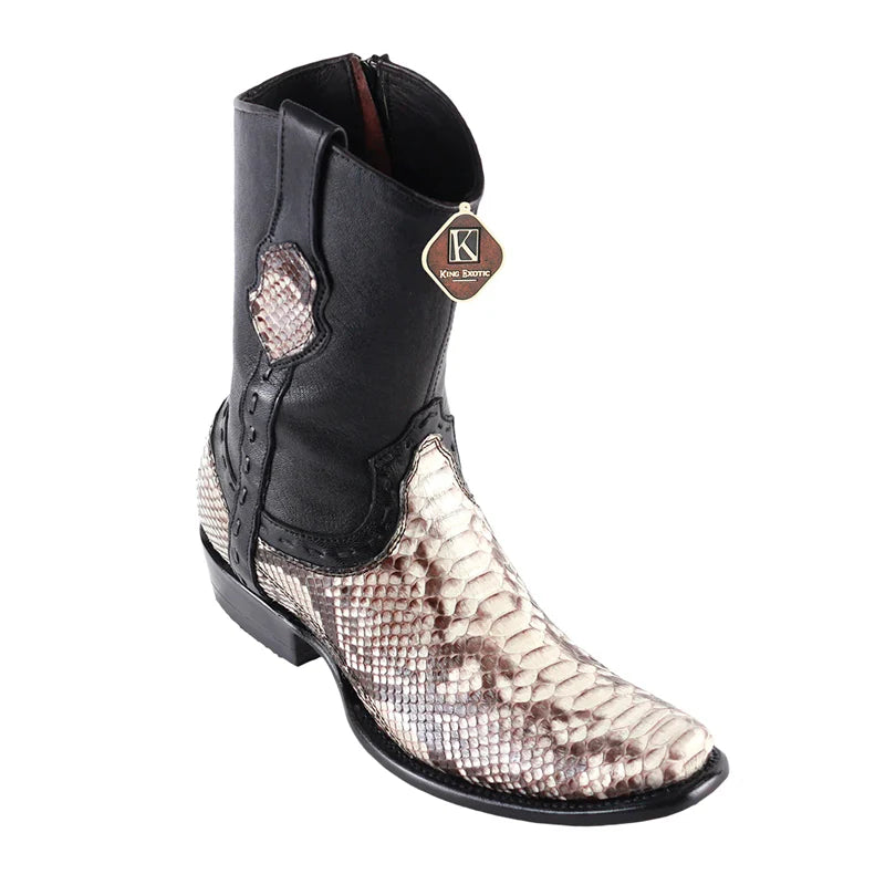 King Exotic 479B5749 Men's Natural Genuine Python Dubai Toe Cowboy Boots