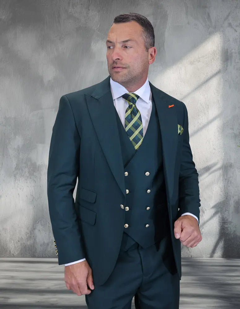 Statement Amiri Hunter Super 200's Italian Wool Vested Suit