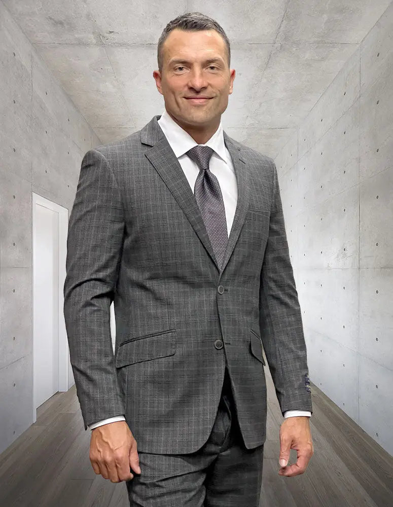 Statement PRT-101 Charcoal Super 200's Italian Wool Suit
