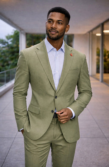 Statement Sage Linen Suit