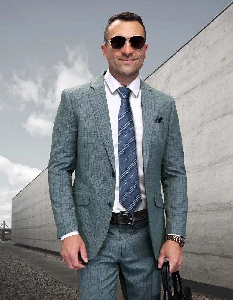 Statement Matari-BG Sage Vested Suit - Super 200's Italian Wool