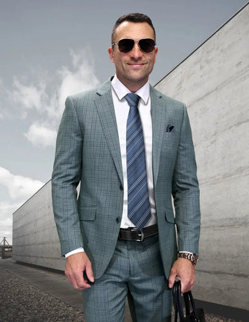 Statement Matari-BG Sage Vested Suit - Super 200's Italian Wool