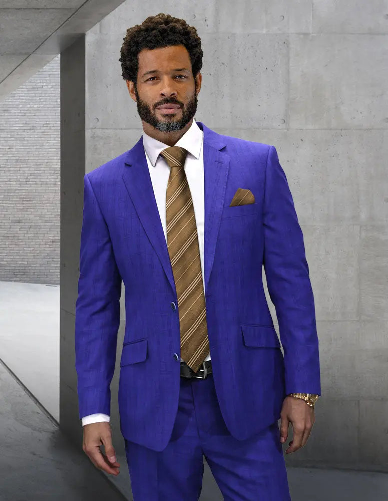 Statement Abano-BG Sapphire Vested Suit - Super 200's Italian Wool