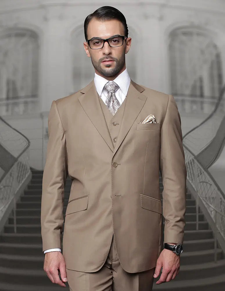 Statement TZ-100BG Bronze Vested Suit - Super 150's Italian Wool