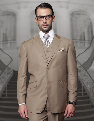 Statement TZ-100BG Bronze Vested Suit - Super 150's Italian Wool