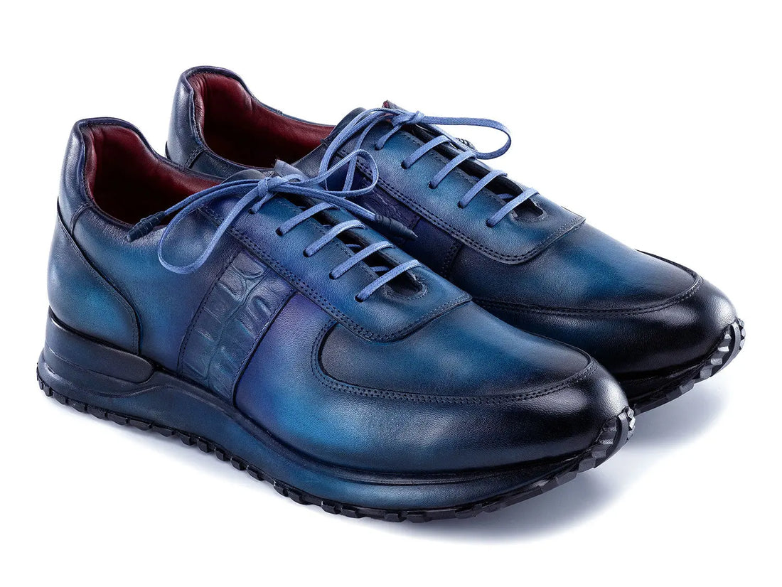 Paul Parkman Men's Turquoise/Purple Patina Sneakers (ID#LP207TQP) PAUL PARKMAN