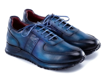 Paul Parkman Men's Turquoise/Purple Patina Sneakers (ID#LP207TQP) PAUL PARKMAN