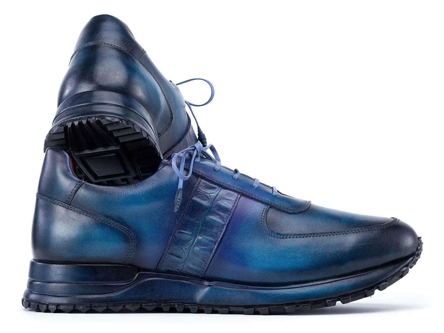 Paul Parkman Men's Turquoise/Purple Patina Sneakers (ID#LP207TQP) PAUL PARKMAN