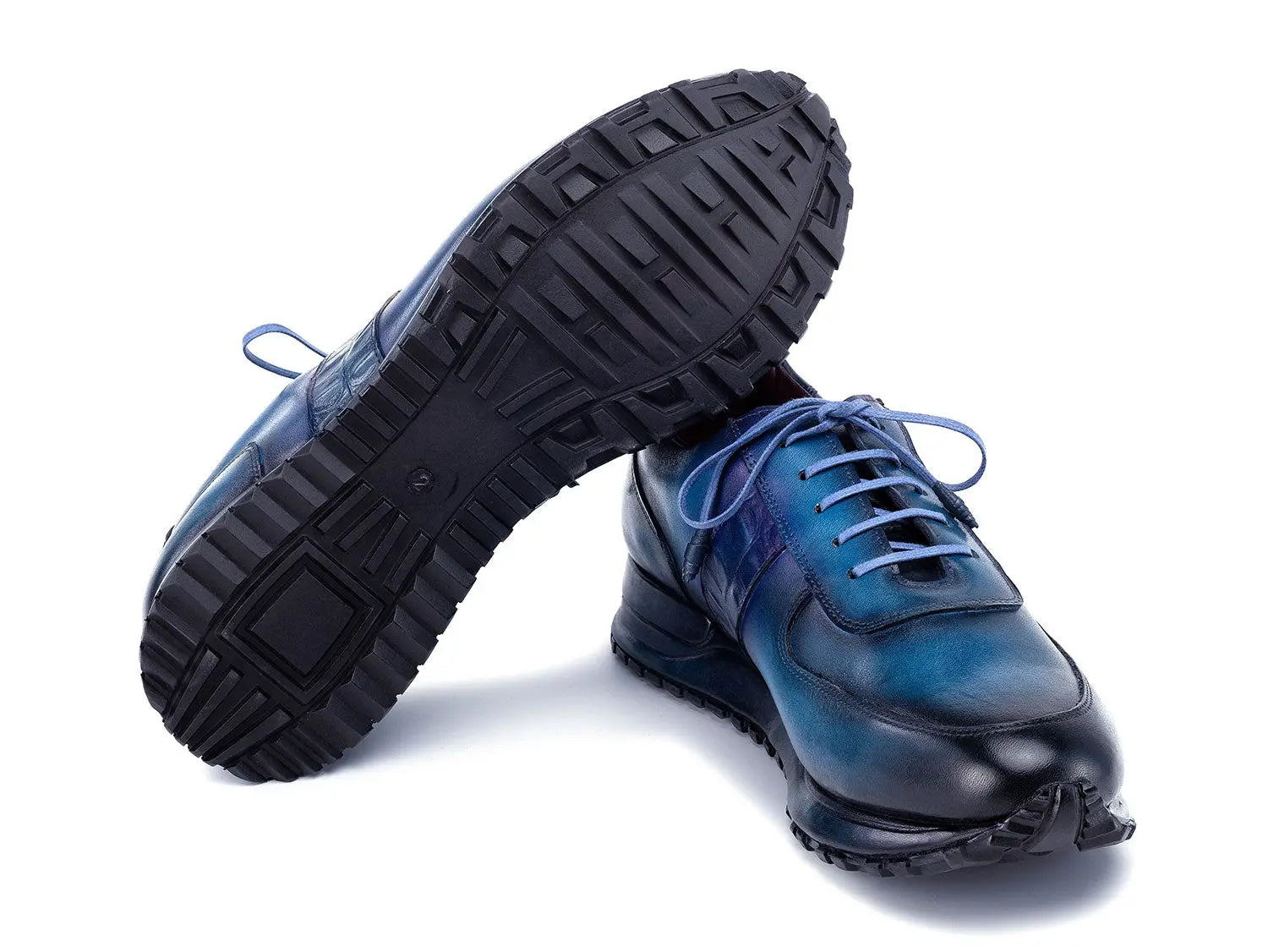 Paul Parkman Men's Turquoise/Purple Patina Sneakers (ID#LP207TQP) PAUL PARKMAN