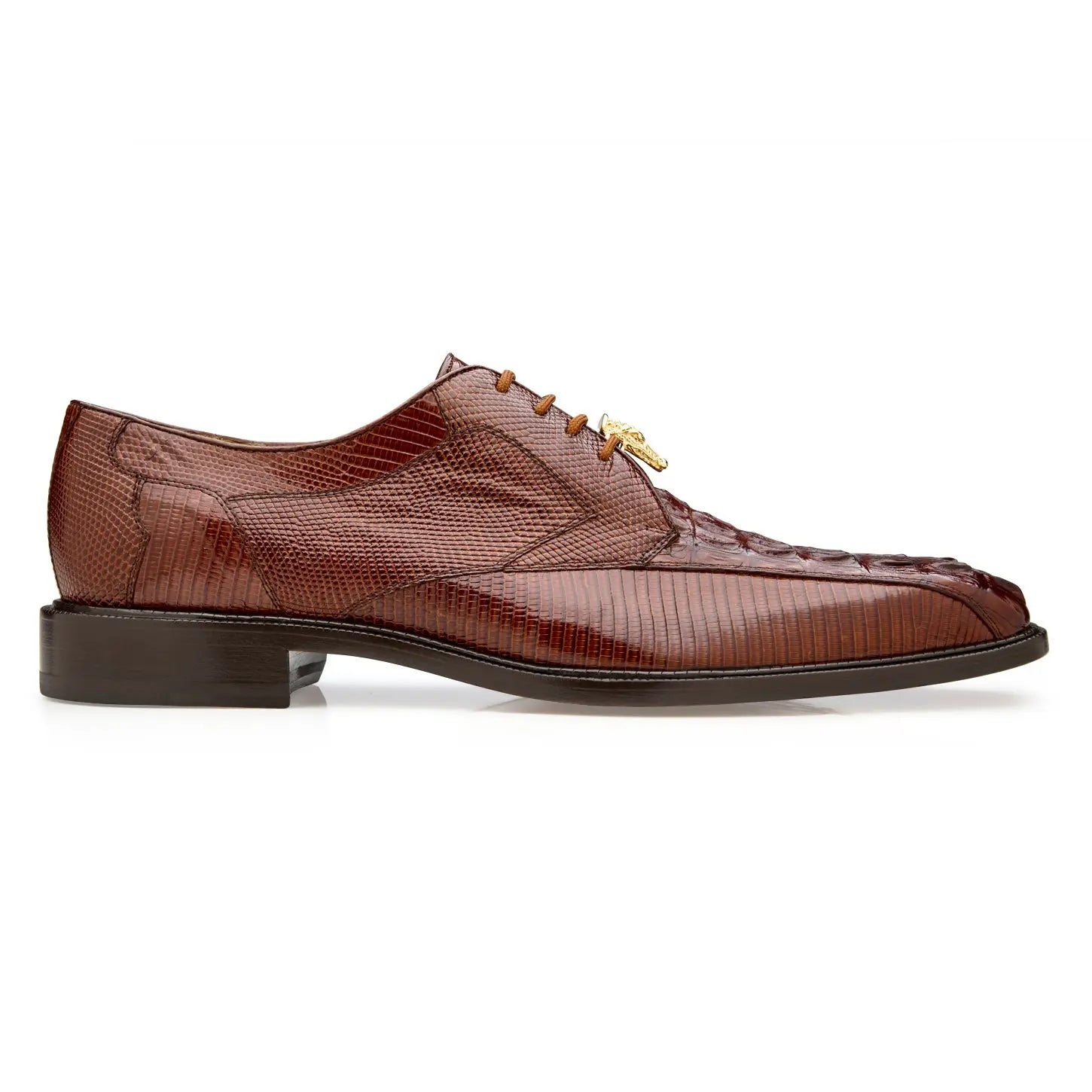 Belvedere Lusso R115 Antique Walnut Genuine Hornback/Lizards Oxfords