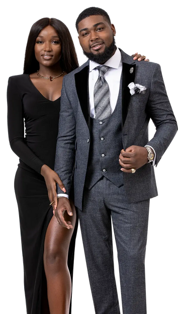 EJ Samuel M2751 Blue Textured Vested Suit