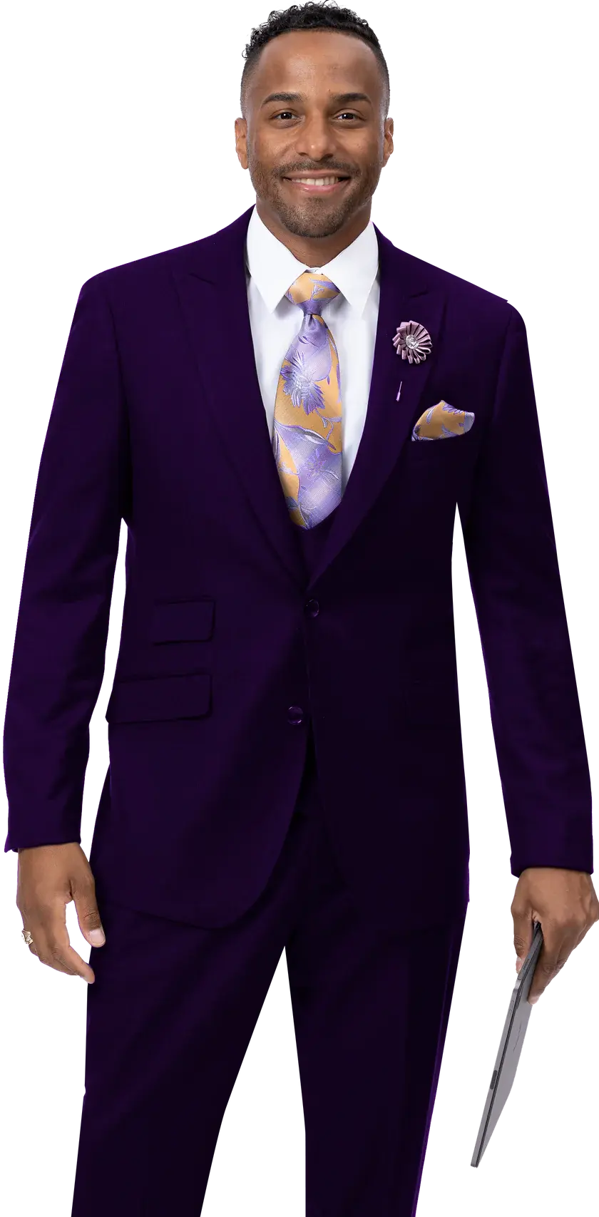 purple fancy dress suit Black and Purple Men's Suit  Slim Fit Elegant Tuxedo, Groom Wear