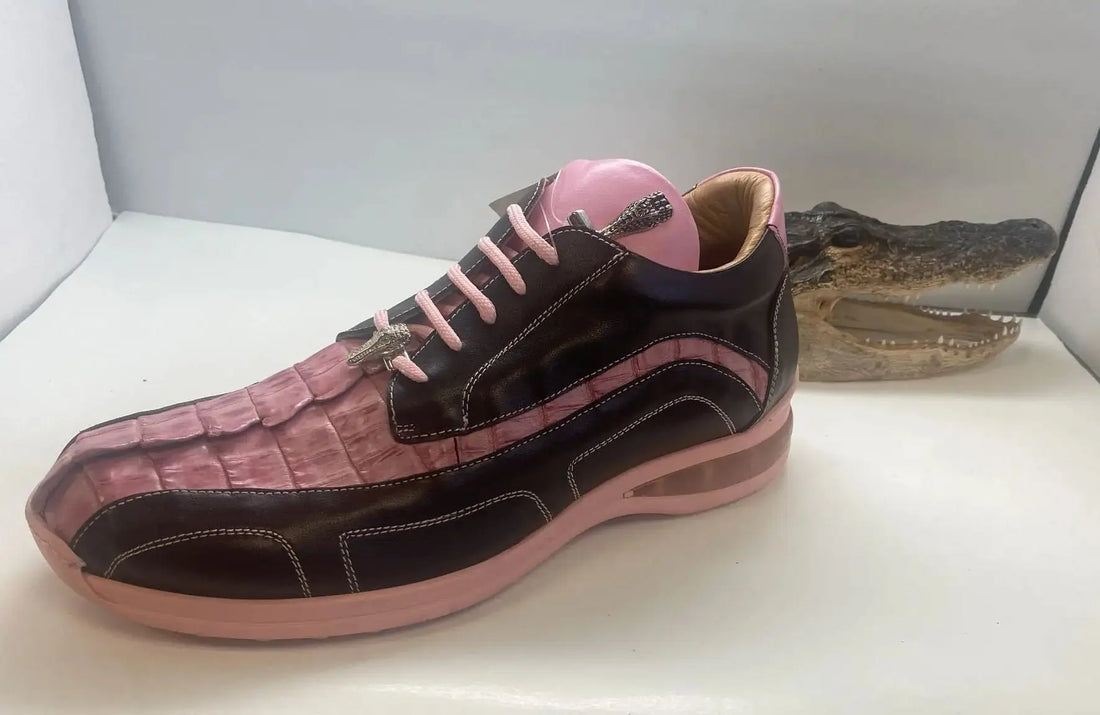 Mauri M799 Sport Rust/Berry Genuine Hornback Tail/Nappa Hand Painted Sneakers