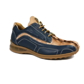 Mauri M799 Wonder Blue/Champagne Genuine Hornback Tail/Nappa Sneakers