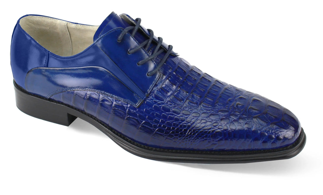 Giovanni Mason Cobalt Genuine Leather Oxfords