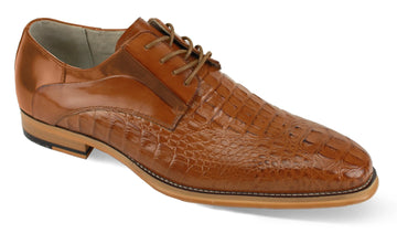 Giovanni Mason Tan Genuine Leather Oxfords