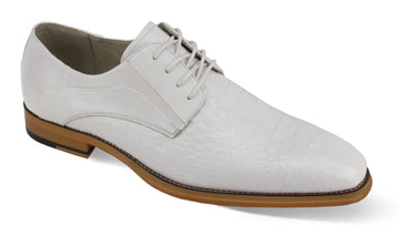 Giovanni Mason White Genuine Leather Oxfords