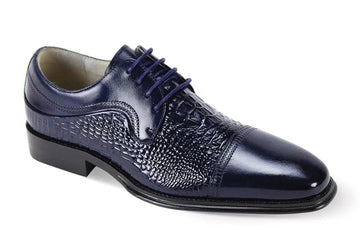 Giovanni Mattias Blue Genuine Leather Oxfords