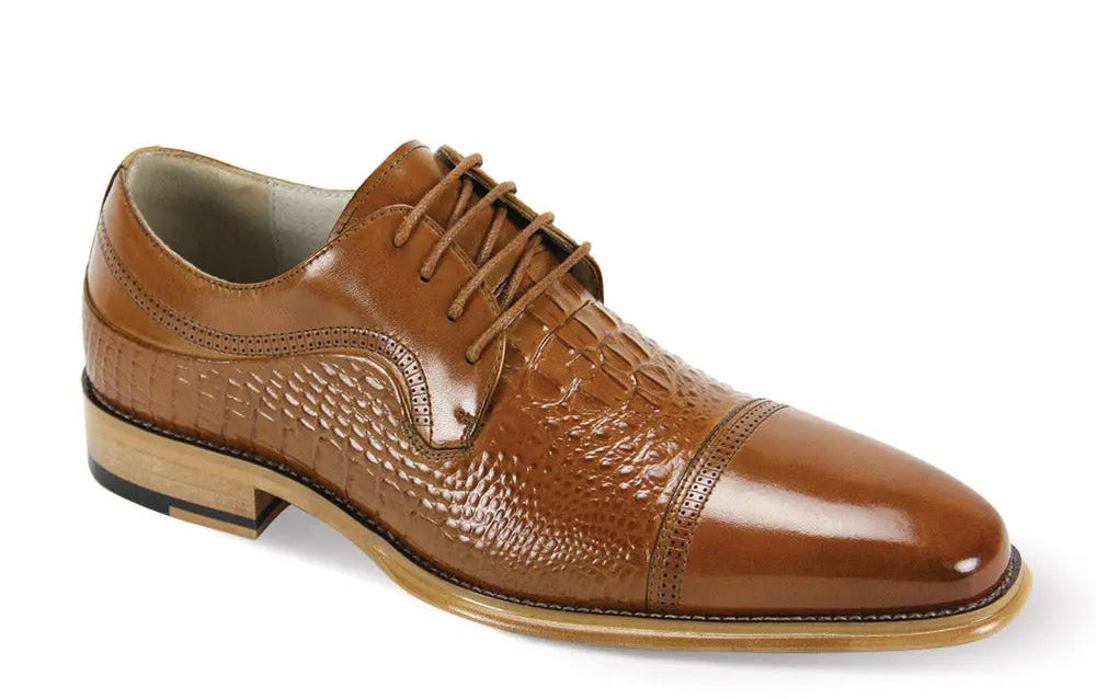 Giovanni Mattias Tan Genuine Leather Oxfords
