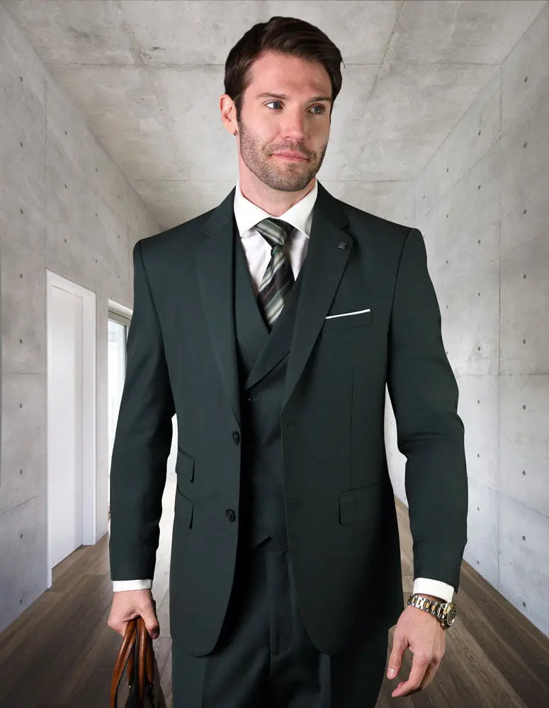 Statement Messina Hunter Super 180's Italian Wool/Cashmere Vested Suit