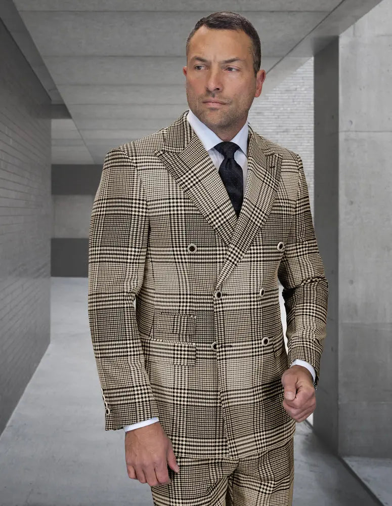 Statement Milan Brown Super 200's Italian Wool Vested Suit