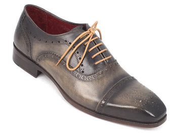 Paul Parkman Men's Gray Cap Toe Oxfords (ID#024-GRAY) PAUL PARKMAN