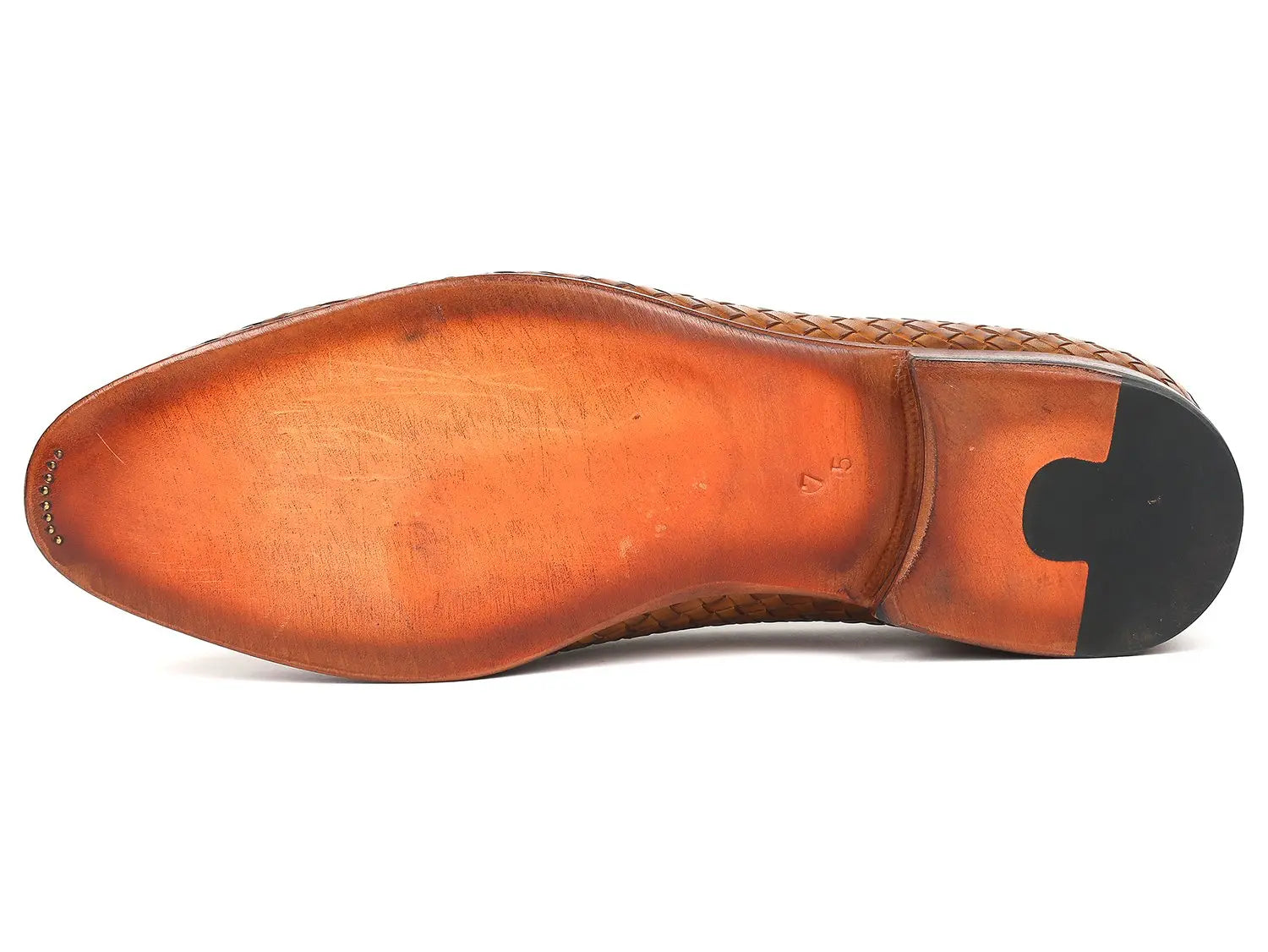 Paul Parkman Men's Camel Woven Genuine Leather Tassel Loafers (ID#WVN44-CML) PAUL PARKMAN