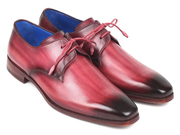 Paul Parkman Men's Pink/Purple Hand-Painted Derby Shoes (ID#326-PNP) PAUL PARKMAN