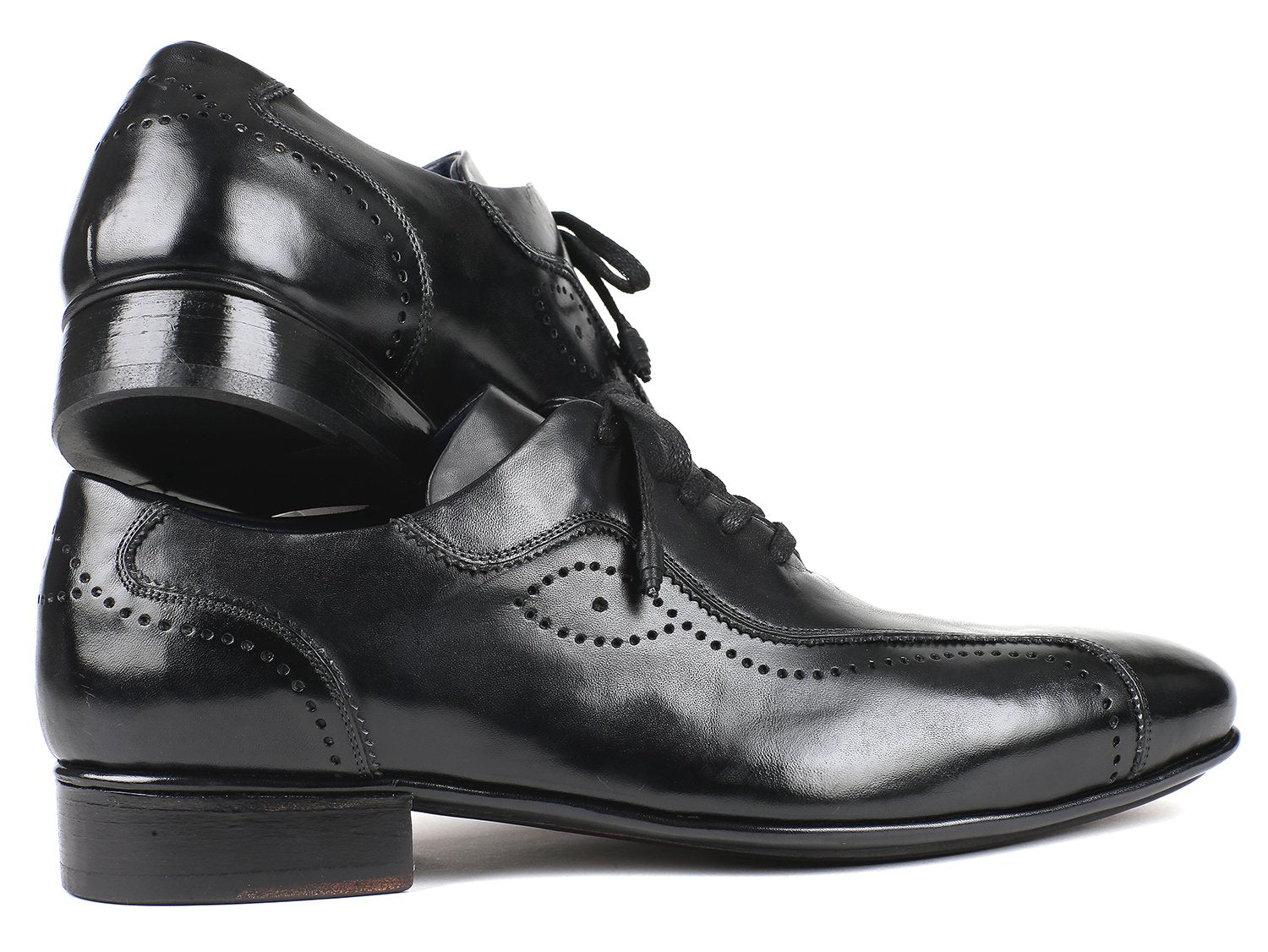 Paul Parkman Handmade Lace-Up Casual Shoes For Men Black (ID#84654-BLK) PAUL PARKMAN