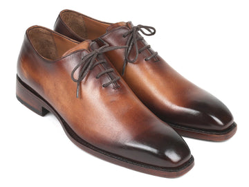 Paul Parkman Men's Wholecut Oxfords Brown Leather (ID#3222-BRW) PAUL PARKMAN