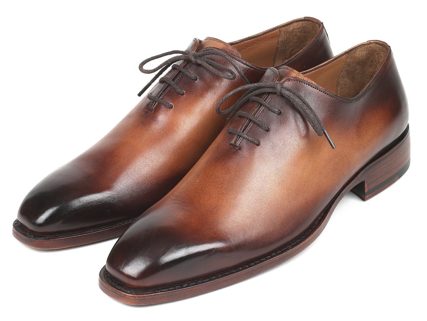 Paul Parkman Men's Wholecut Oxfords Brown Leather (ID#3222-BRW) PAUL PARKMAN