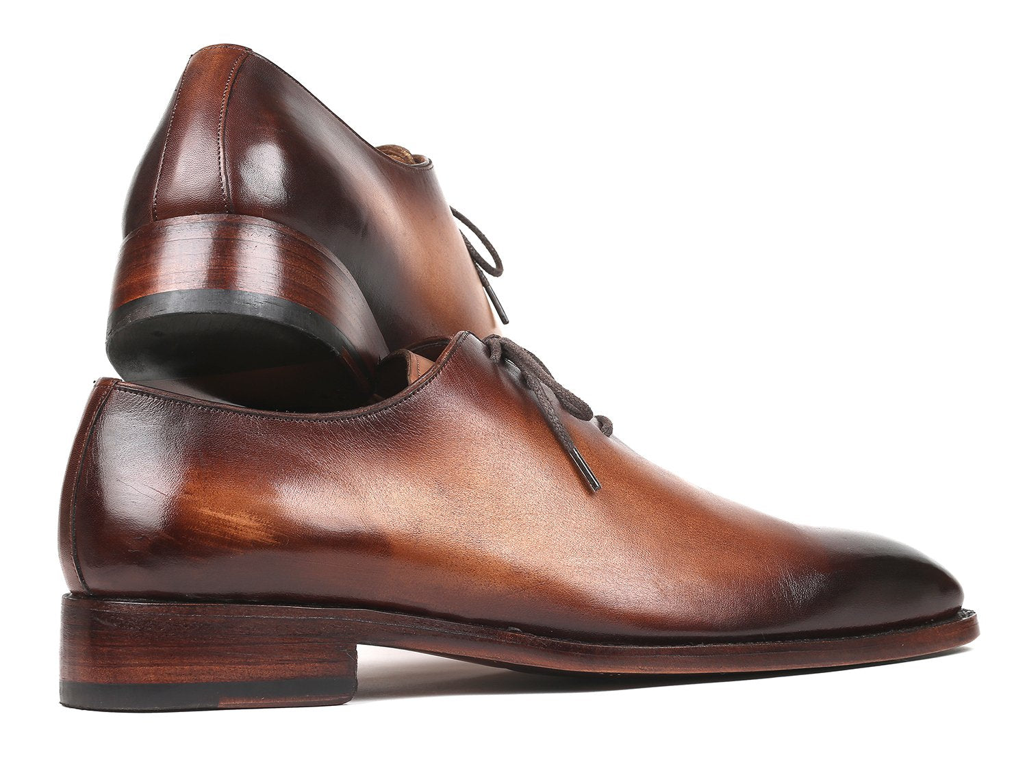 Paul Parkman Men's Wholecut Oxfords Brown Leather (ID#3222-BRW) PAUL PARKMAN