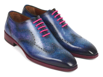 Paul Parkman Men's Wingtip Oxfords Parliament Blue (ID#741-PAR)