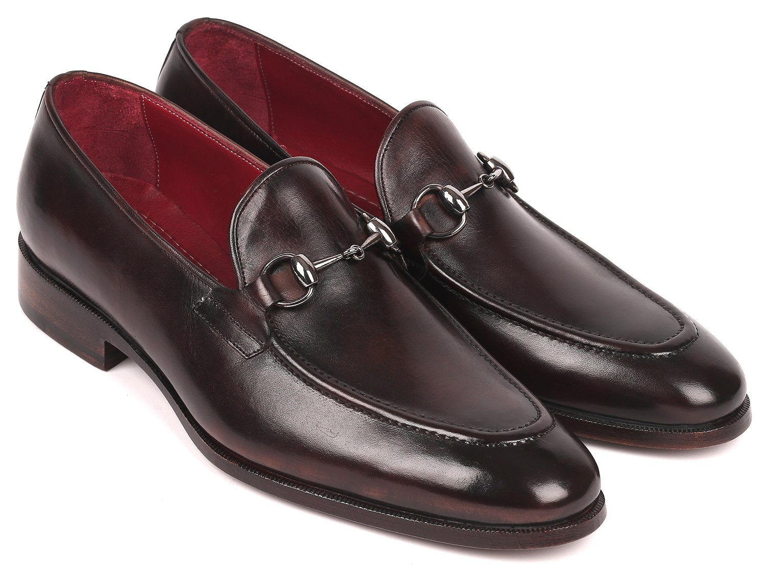 Paul Parkman Men's Horsebit Loafers Dark Brown (ID#65HB74)