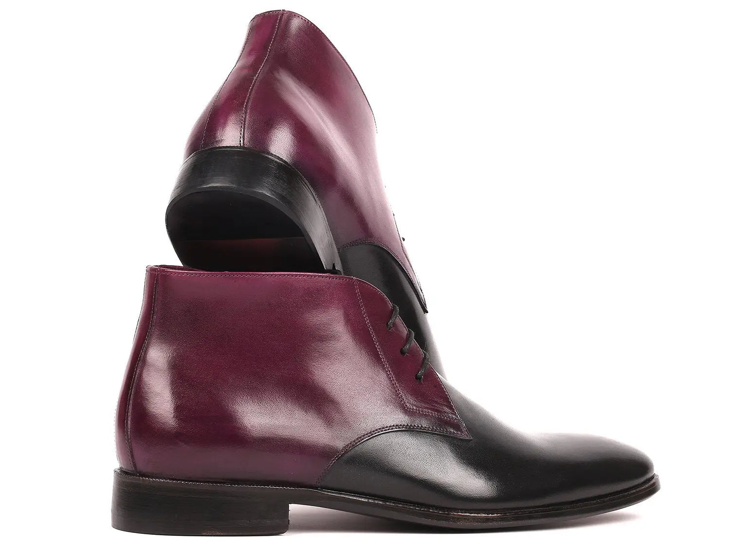 Paul Parkman Men's Black/Purple Chukka Boots (ID#CK68H1) PAUL PARKMAN