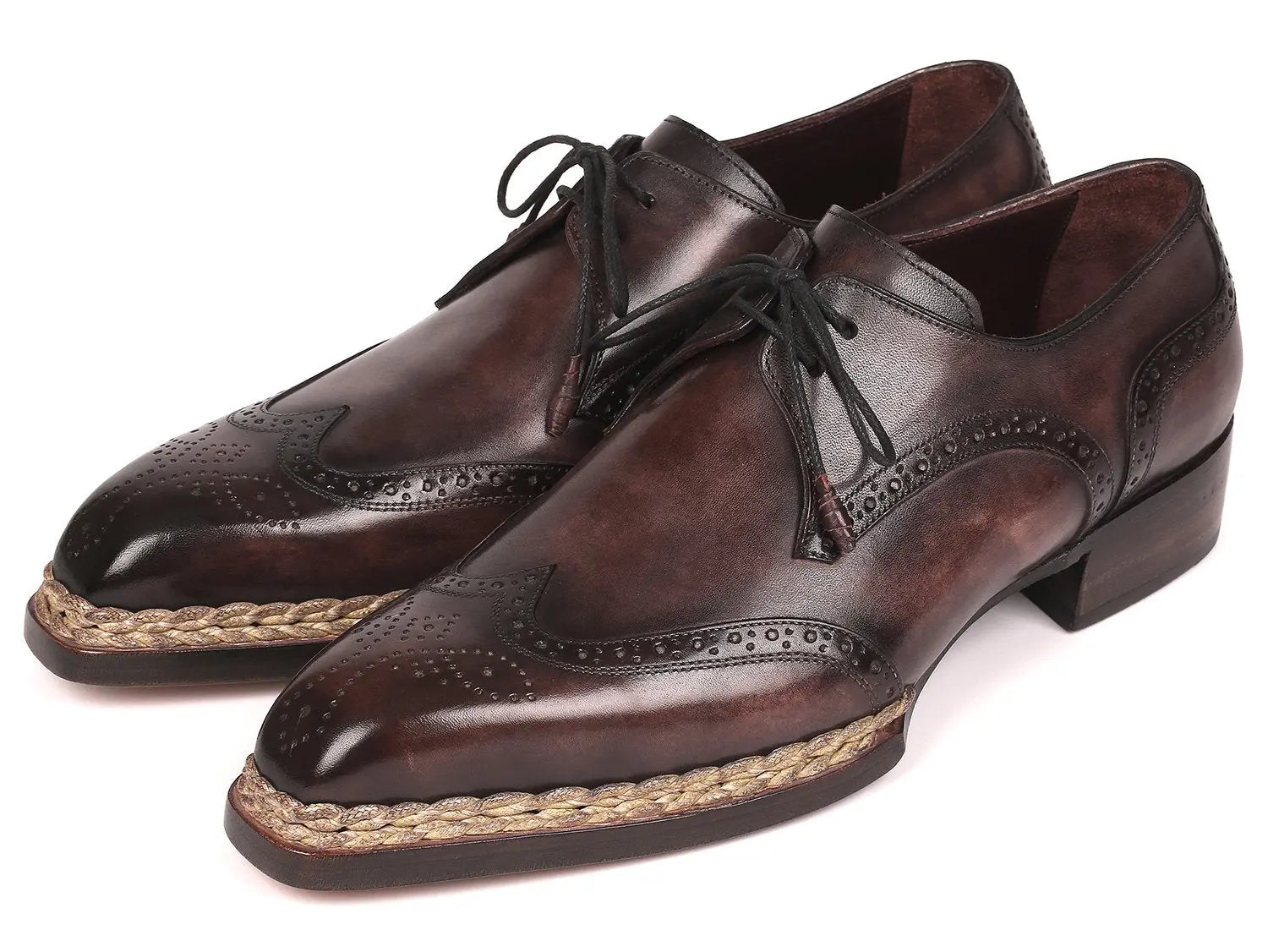 Paul Parkman Men's Bronze Norwegian Welted Wingtip Derby Shoes (ID#8506-BRZ) PAUL PARKMAN