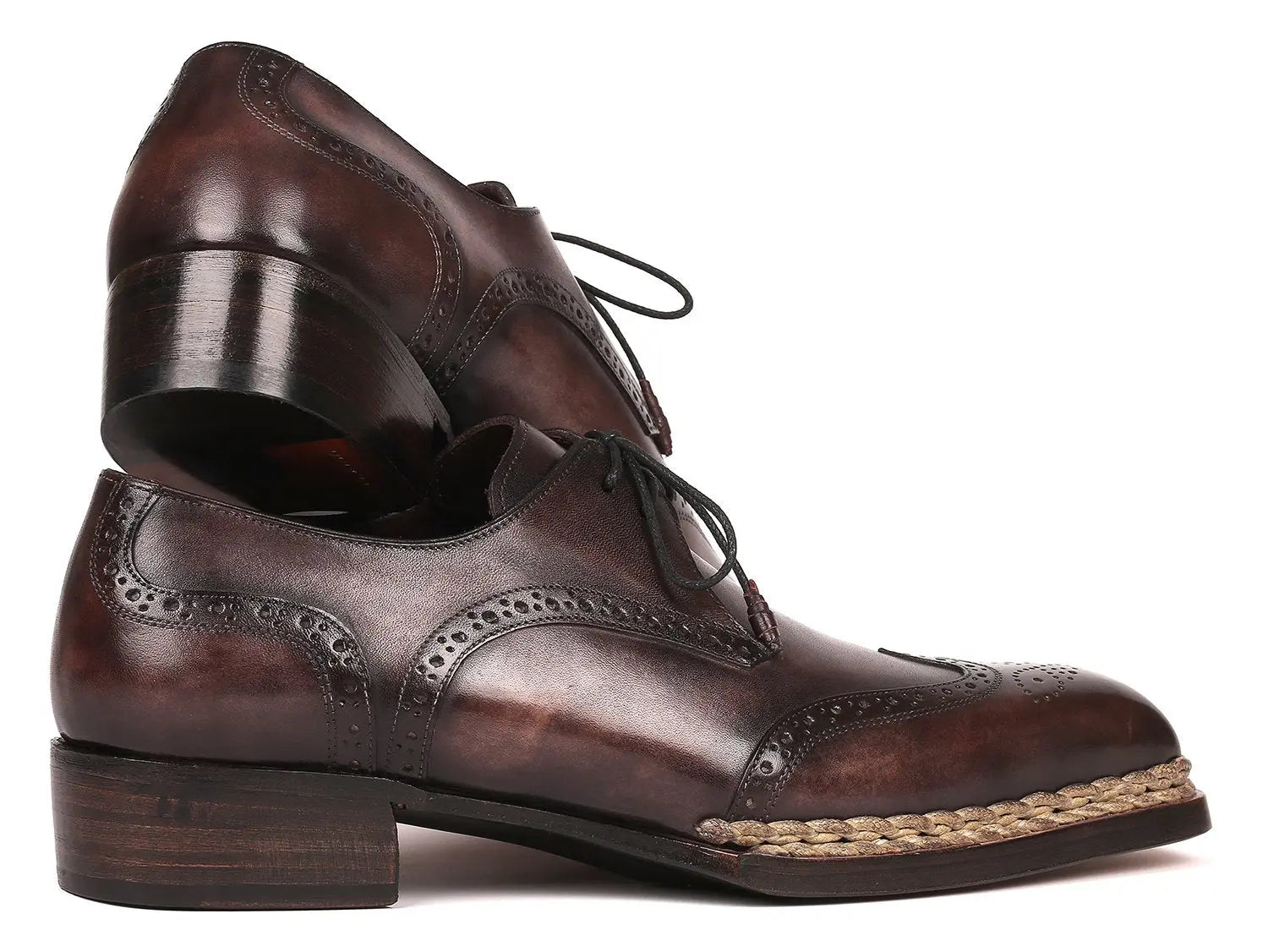 Paul Parkman Men's Bronze Norwegian Welted Wingtip Derby Shoes (ID#8506-BRZ) PAUL PARKMAN