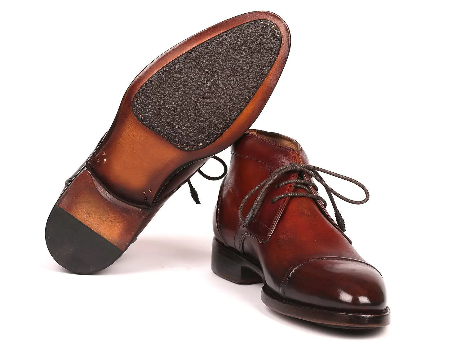 Paul Parkman Men's Brown Cap Toe Chukka Boots (ID#144BRW68) PAUL PARKMAN