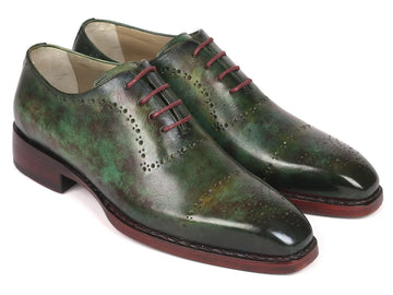 Paul Parkman Green Marble Patina Goodyear Welted Oxfords (ID#56GRN37) PAUL PARKMAN