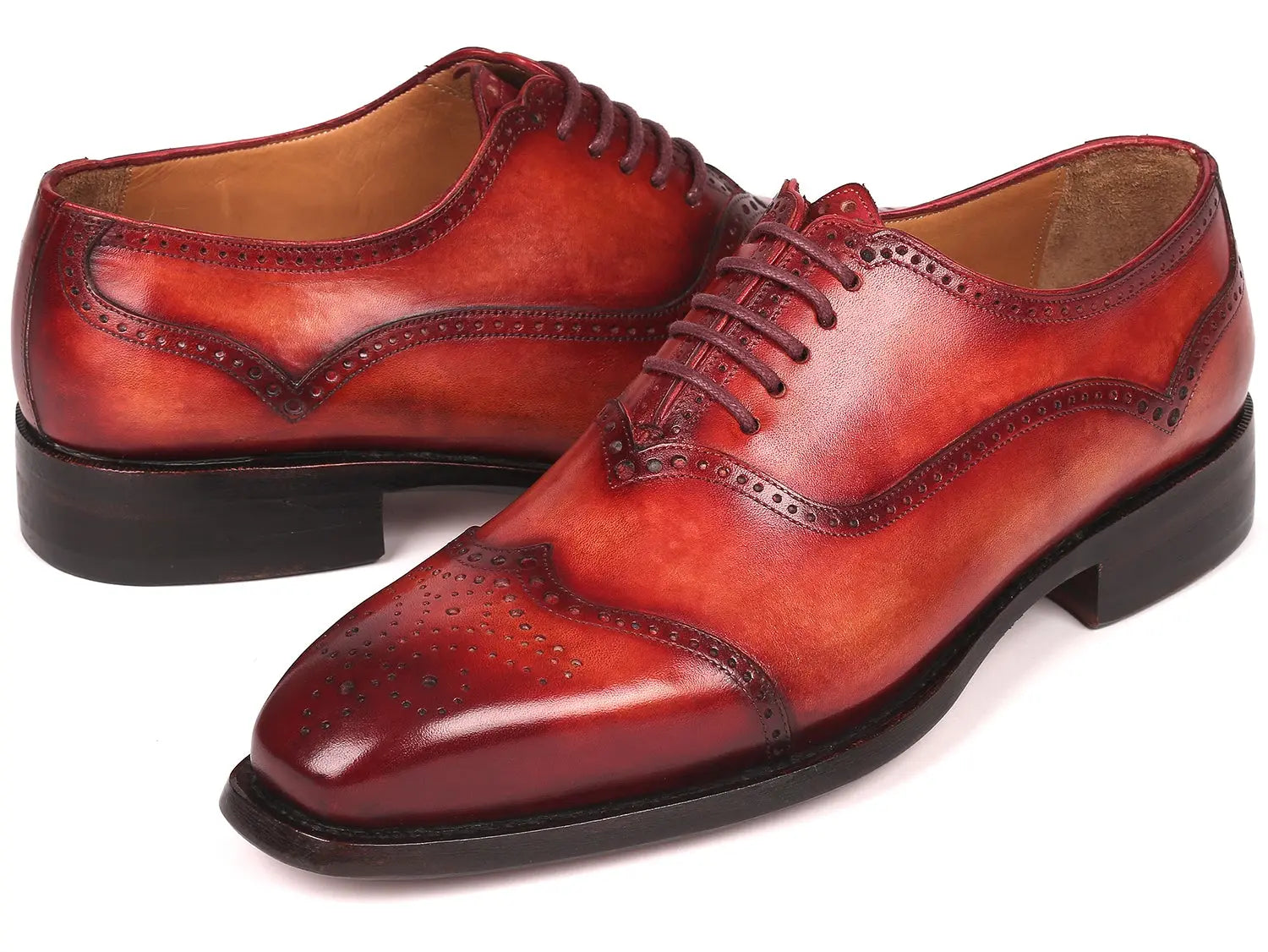 Paul Parkman Men's Goodyear Welted Oxford Shoes Reddish Brown (ID#094-RDH) PAUL PARKMAN