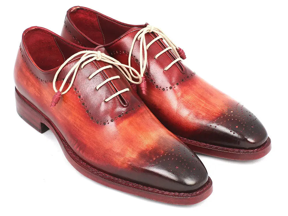 Paul Parkman Men's Reddish Camel Medallion Toe Oxfords (ID#0251) PAUL PARKMAN