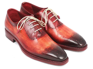Paul Parkman Men's Reddish Camel Medallion Toe Oxfords (ID#0251) PAUL PARKMAN