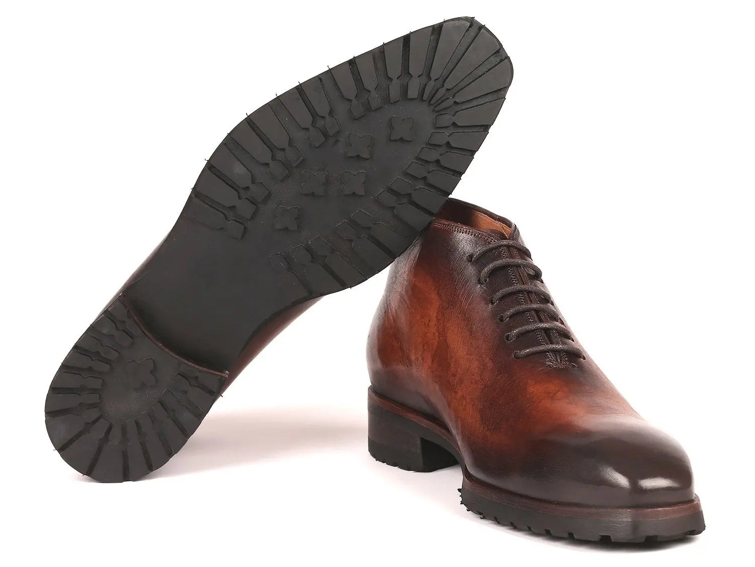 Paul Parkman Men's Brown Burnished Ankle Boots (ID#791BRW24) PAUL PARKMAN